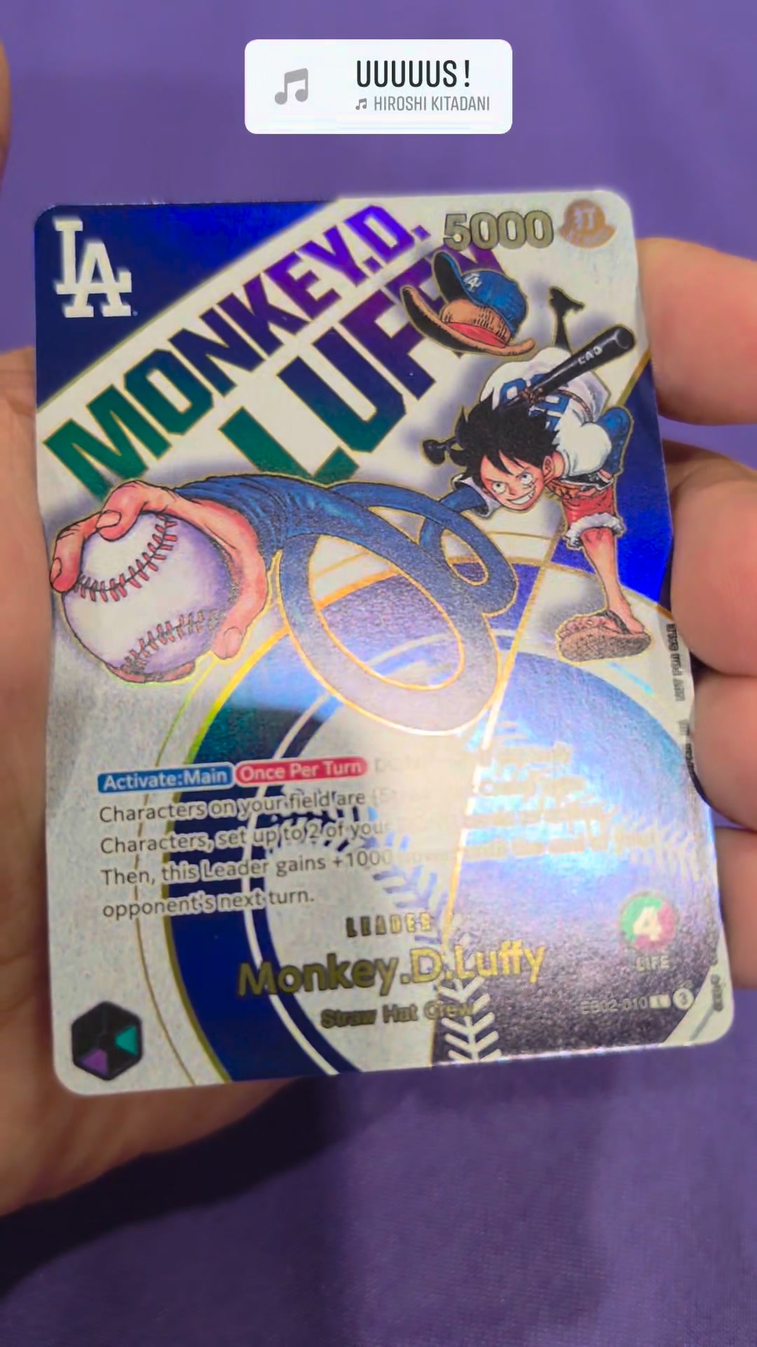 one piece dodgers card graded Monkey.D.Luffy (EB02-010) - x Promo LA Dodgers x One Piece