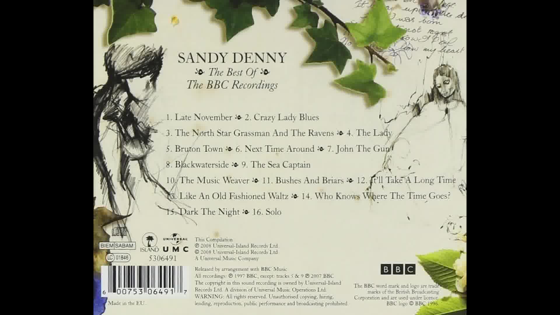 Solo - Sandy Denny. Recorded at the BBC for the Bob Harris Show 