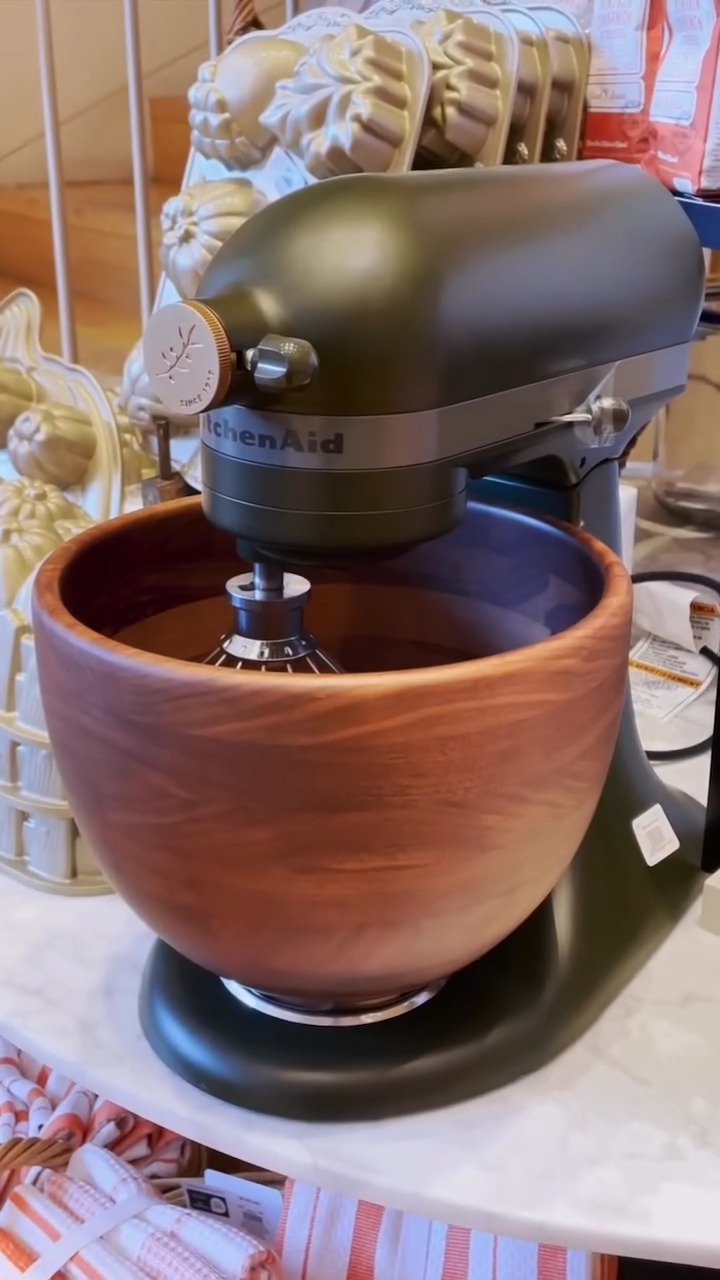 Buy KitchenAid Artisan Stand Mixer with Wood Bowl Porcelain White Online