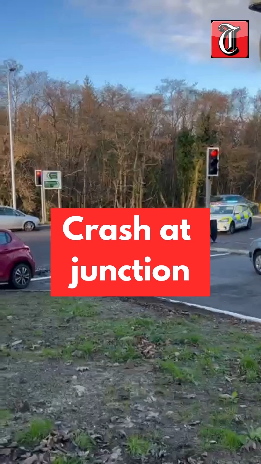 Two cars crash at new traffic lights on A78 in Inverkip | Greenock ...