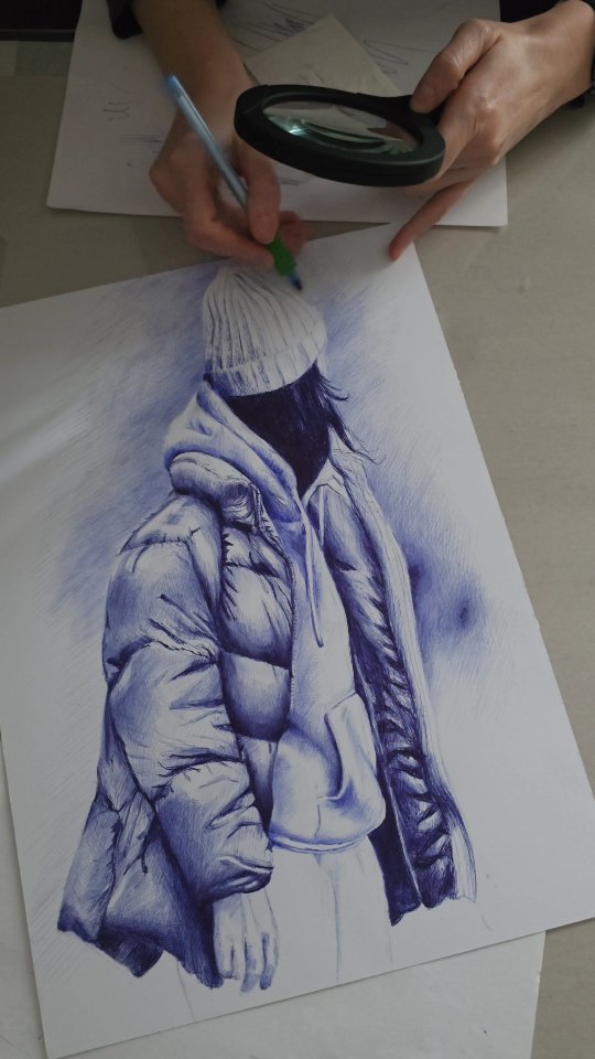 The Weight of Absence Work in progress - ballpoint pen on paper It’s ...