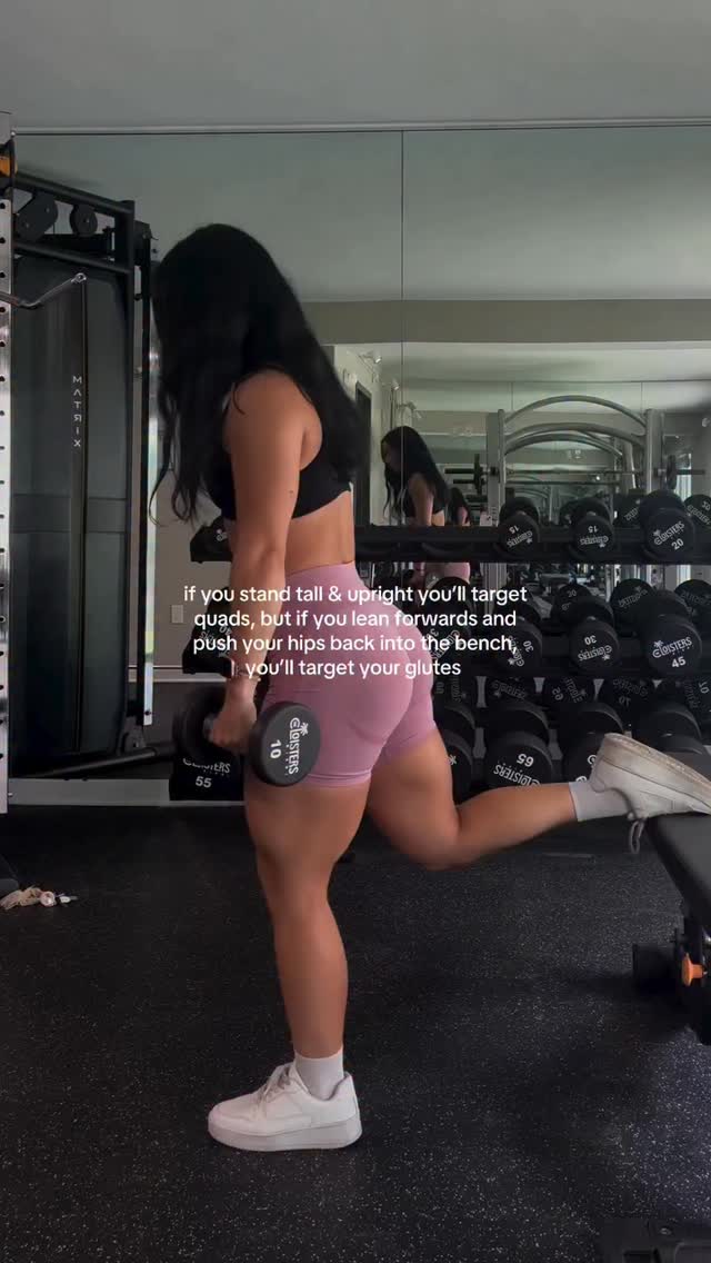 ⬇️Let’s talk about Bulgarian split squats, aka one of the most ...