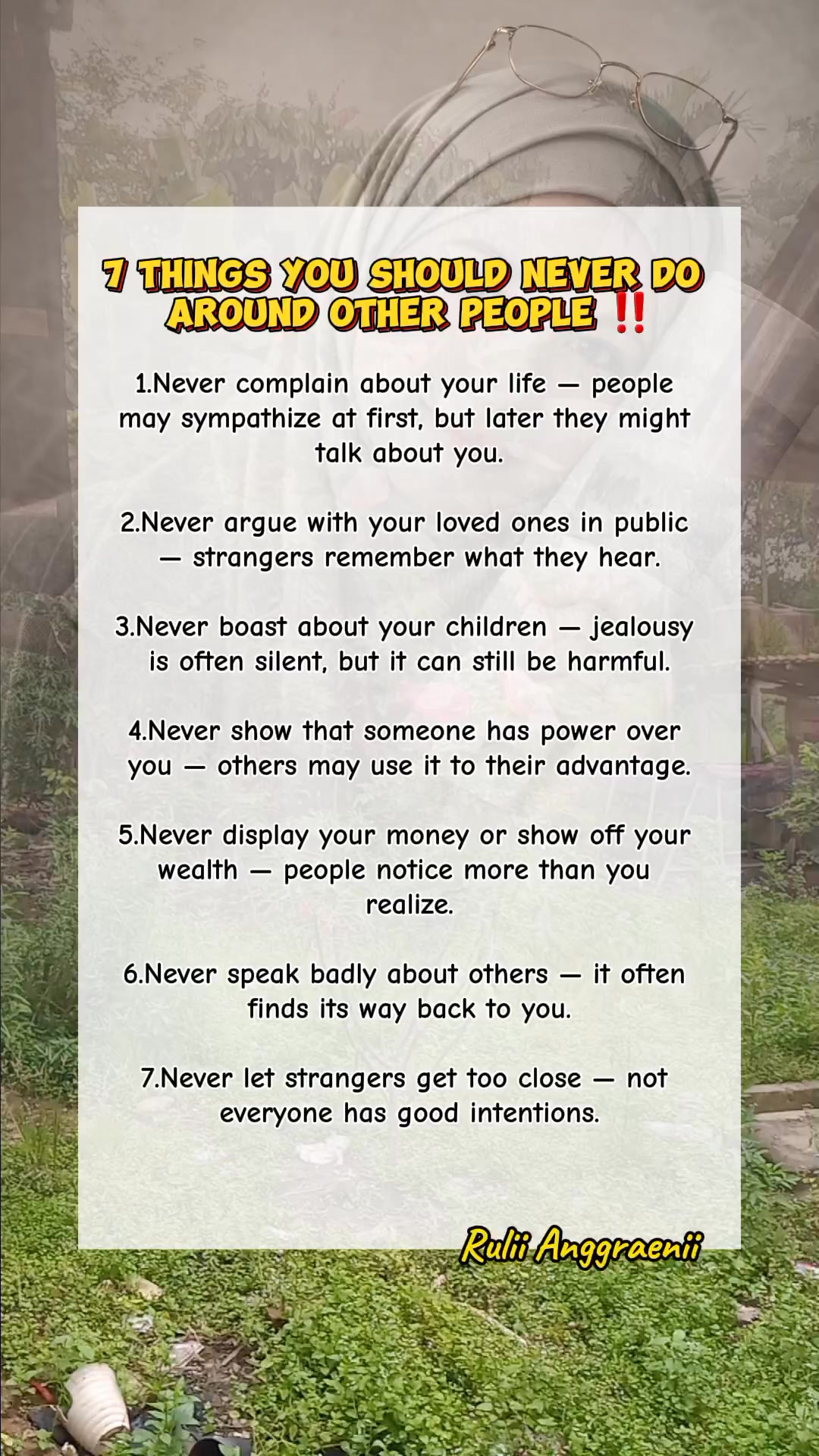 7 THINGS YOU SHOULD NEVER DO AROUND OTHER PEOPLE...!! #lifelessons # ...