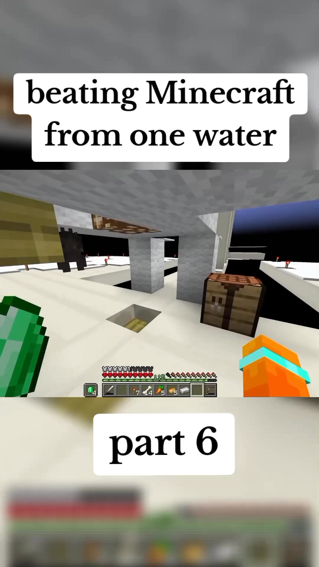 beating Minecraft from one water part 6 ctto: Shwep #minecraft ...