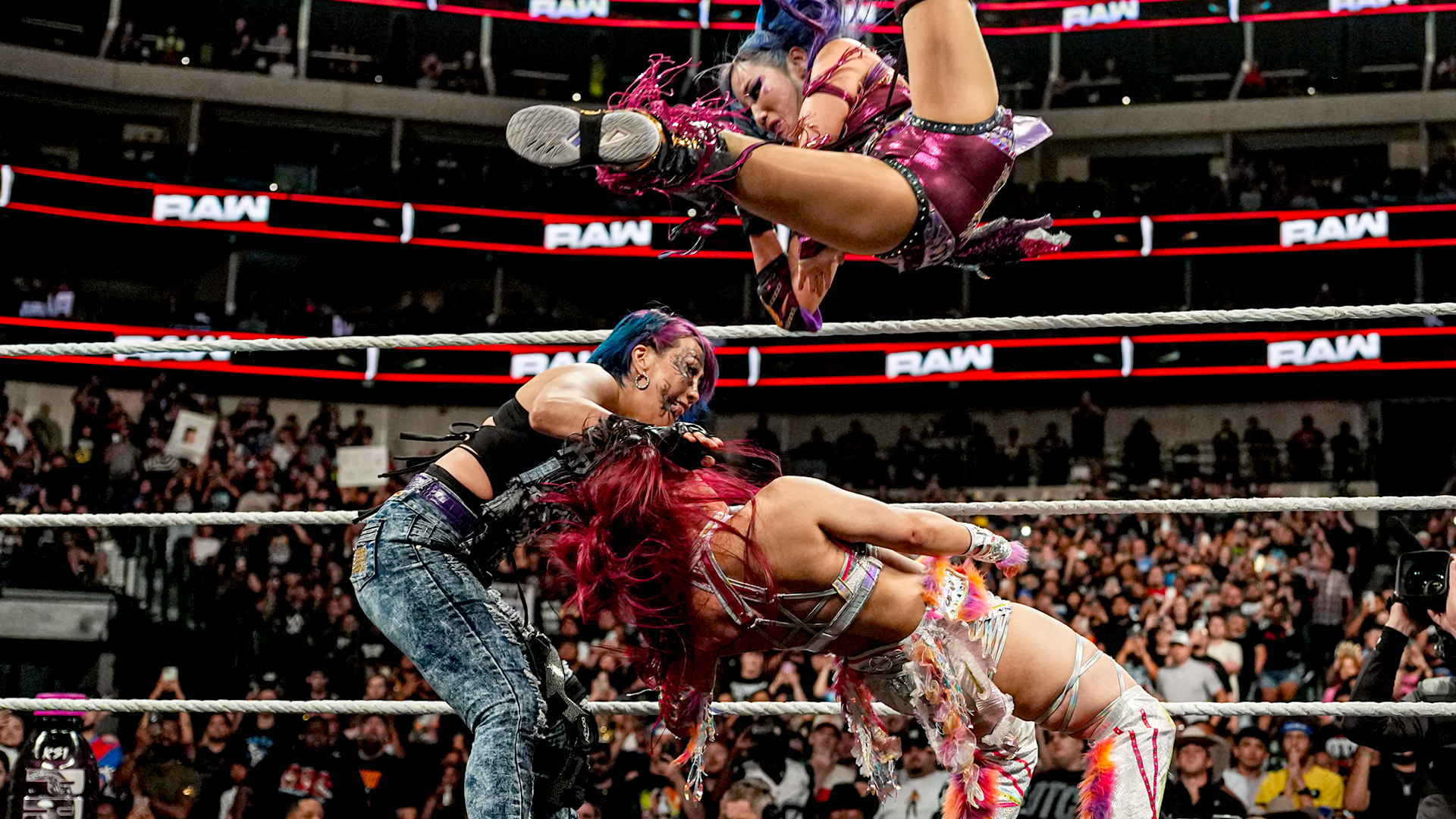Asuka helps Kairi Sane take down IYO SKY. #WWERaw | WWE