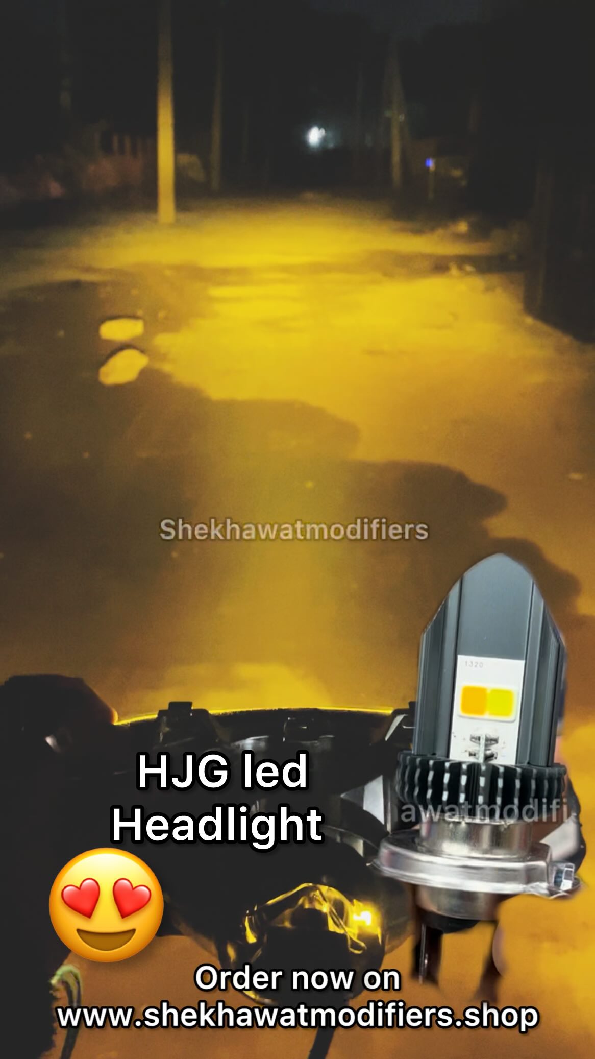 HJG triangle dual color led headlight Order link - https ...