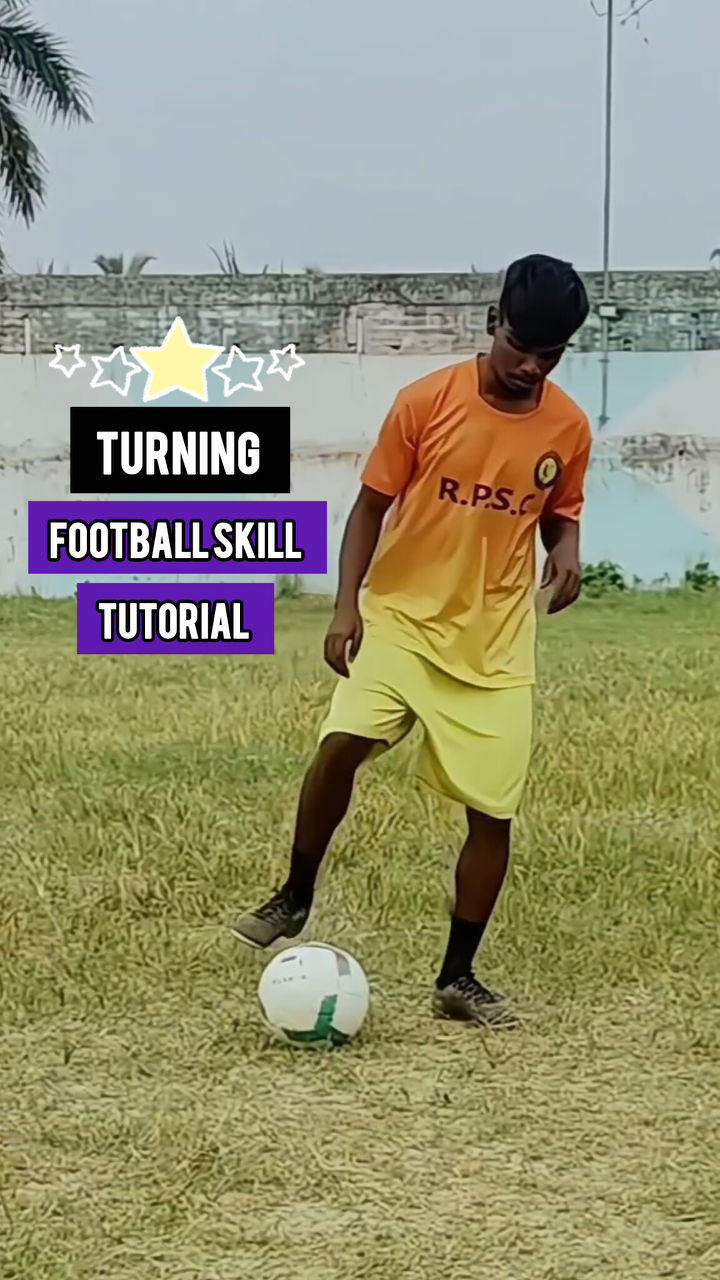 Turning football skill tutorial ⚽🥵 ️ #football #skills #soccer #reels ...