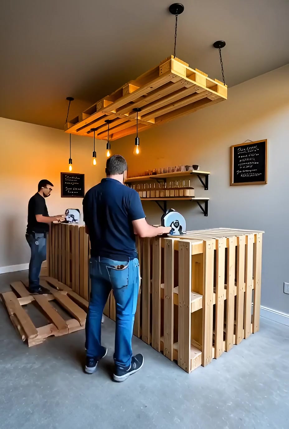 Pallet Bar Counter #pallets #palette #bar #wine #winebar #winelover # ...