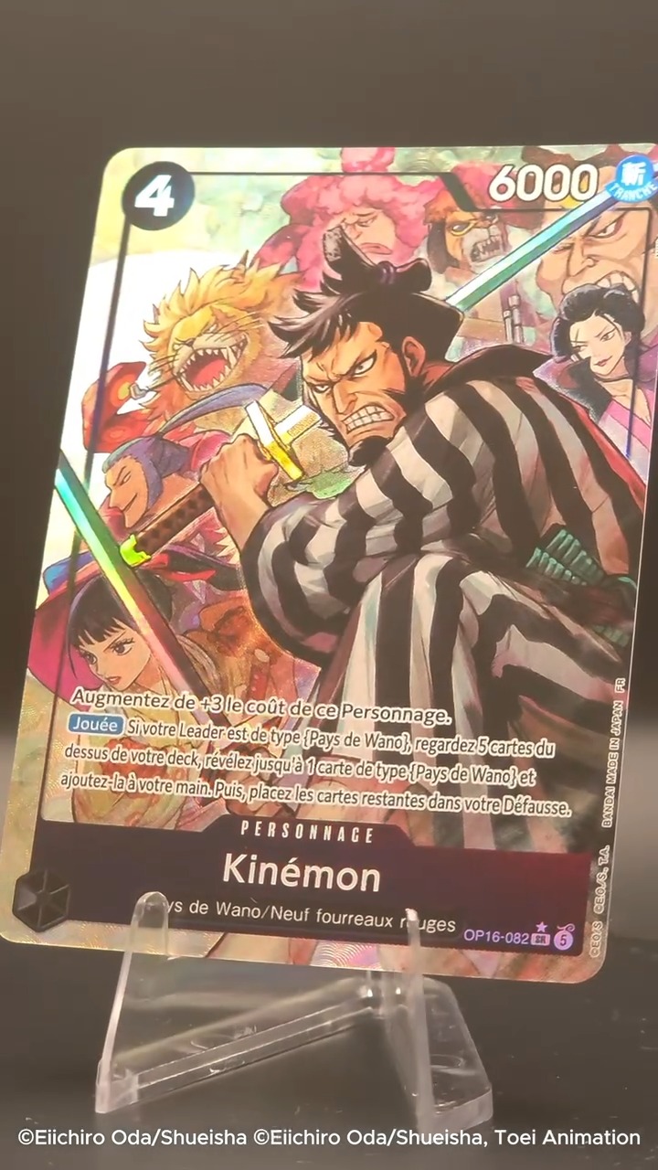 one piece card game kinemon OP02-025 L KIN'EMON (V.1) "PARAMOUNT WAR JAPANESE"  SUNNY COLLECTIBLES S.L 025 Description Kin'emon OP16-082 - One Piece