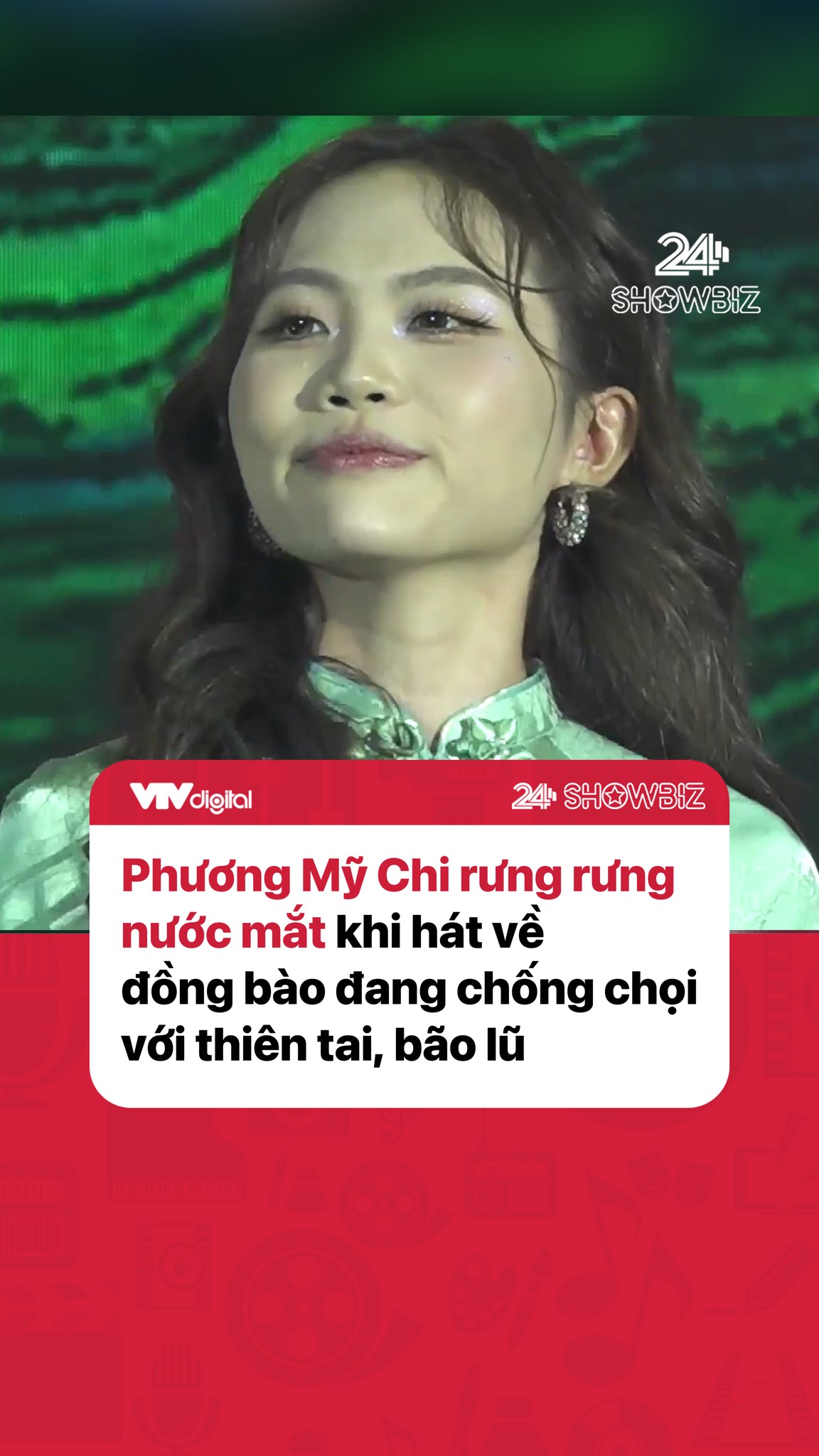 Ca sĩ Phương Mỹ Chi rưng rưng khi nước mắt khi hát về đồng bào đang ...