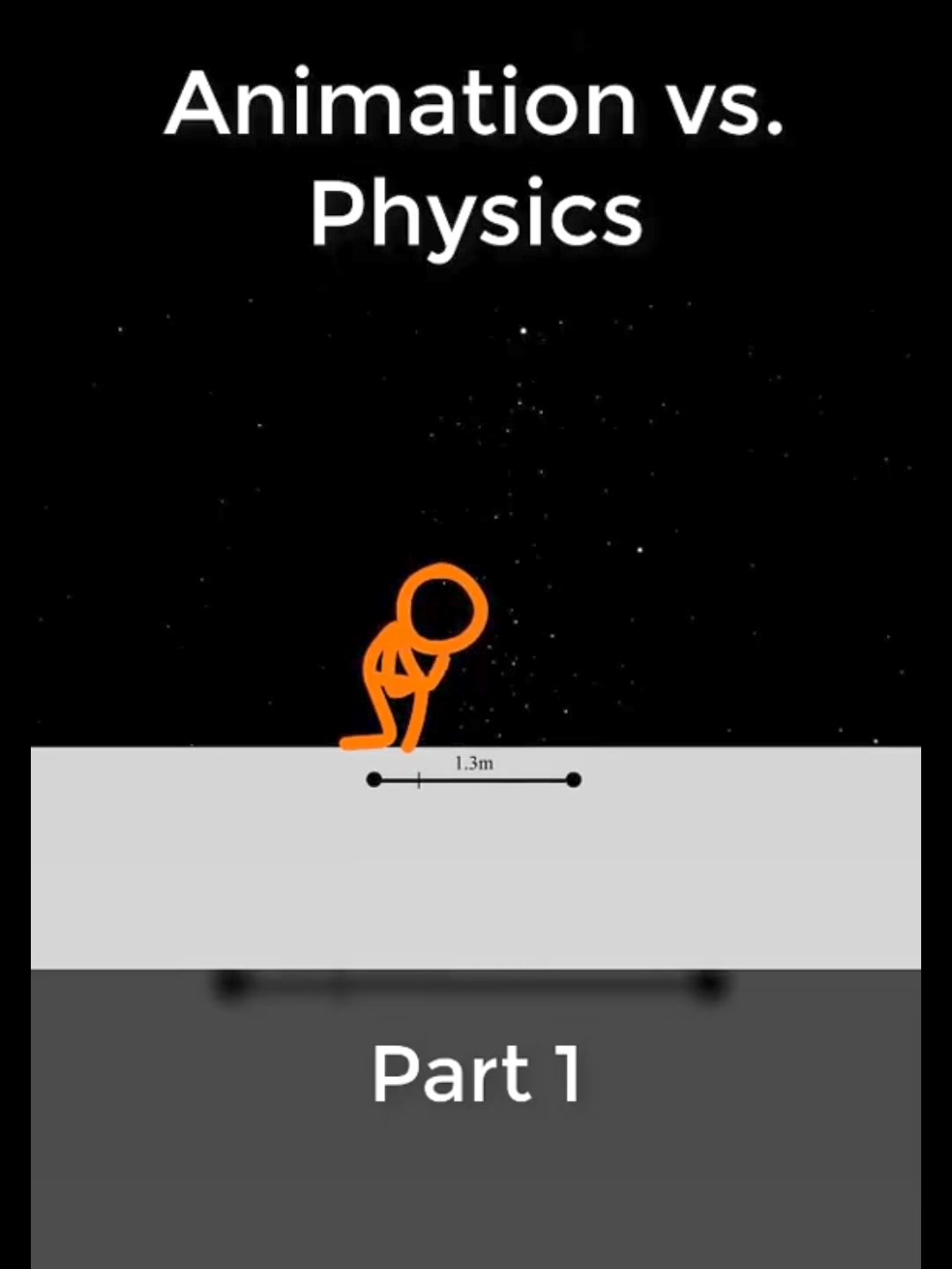 Animation vs. Physics: Space and time