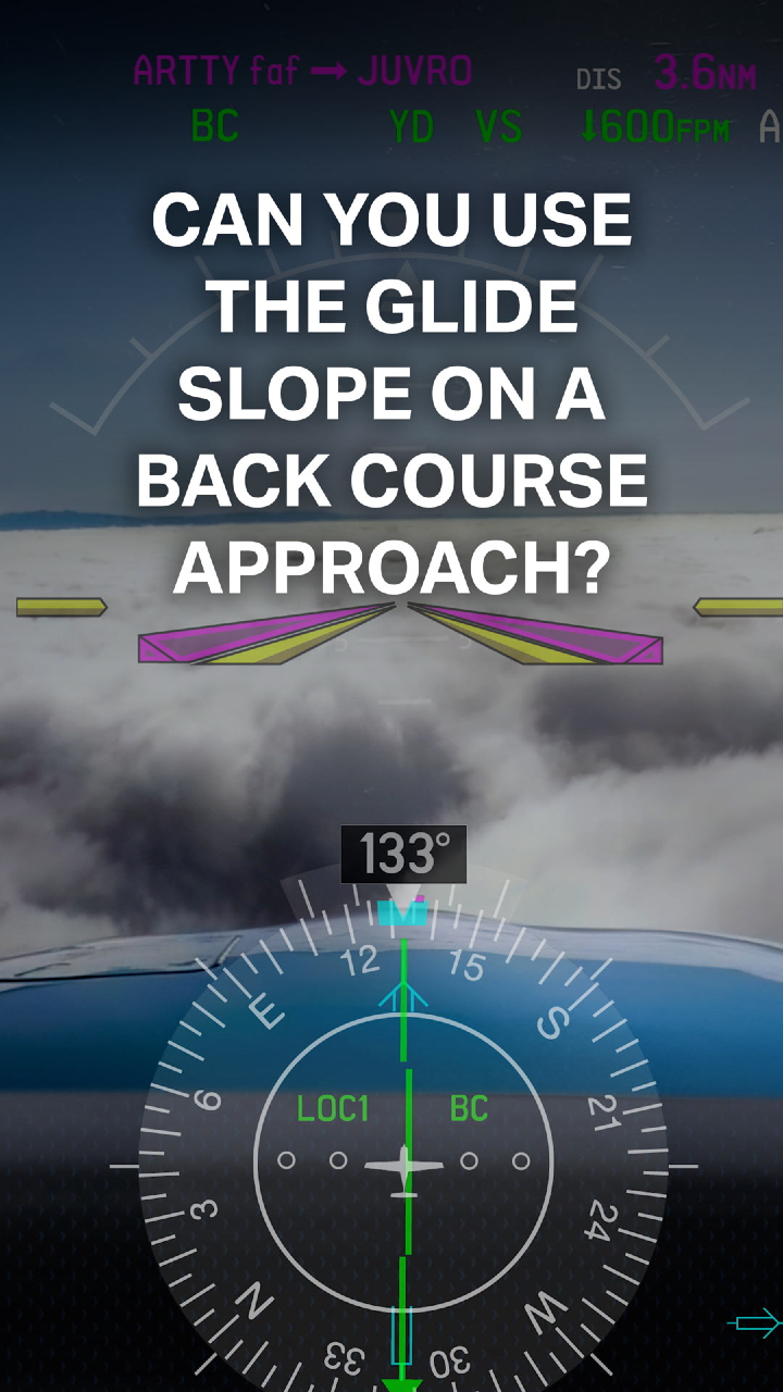 Can you use the glide slope on a back course approach? #flighttraining ...