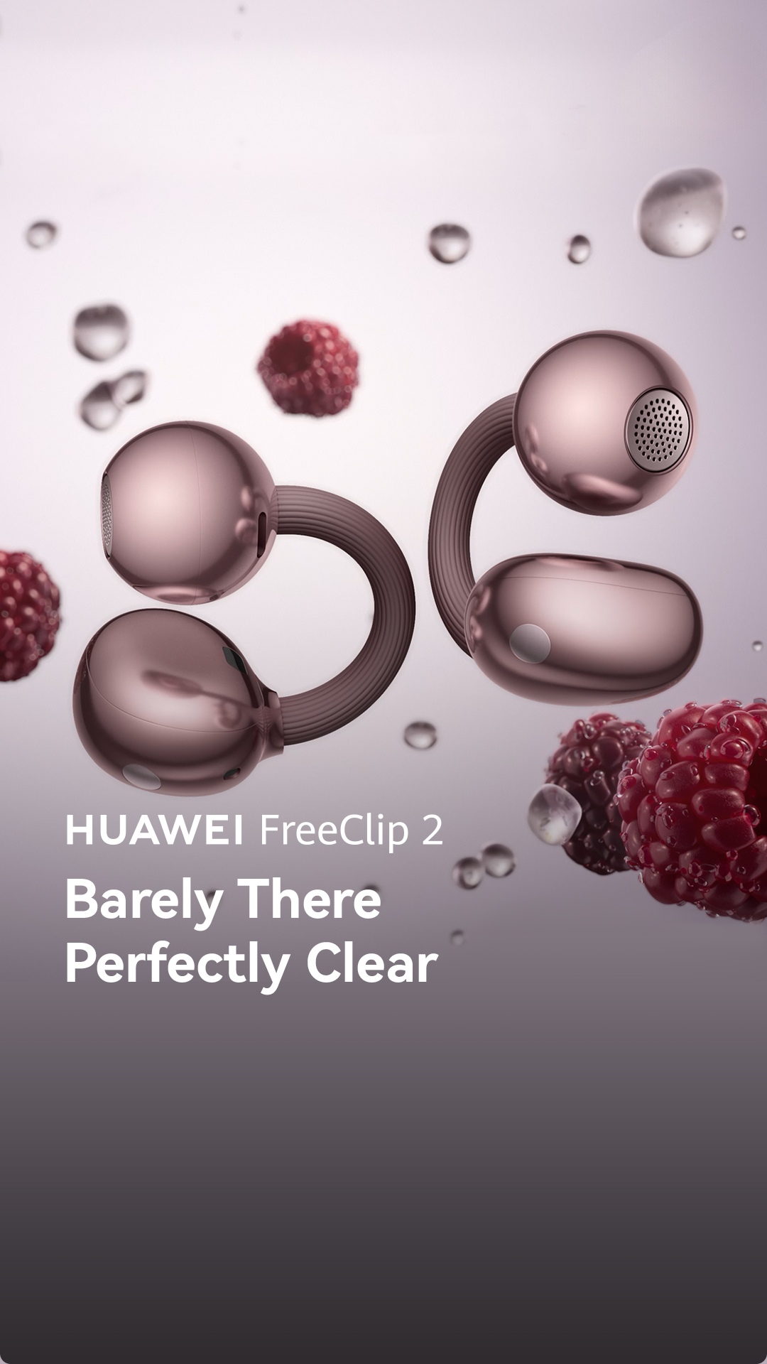 Meet the HUAWEI FreeClip 2 in Berry Purple — designed for