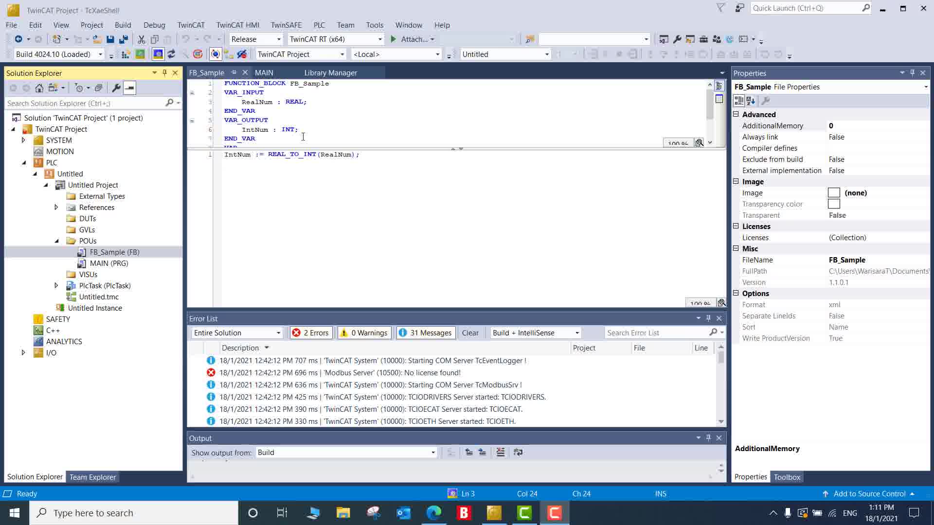 TwinCAT3 Tutorial Ep.4 Function and Function block สวัสดีค่ะ พบกับซีรี ...