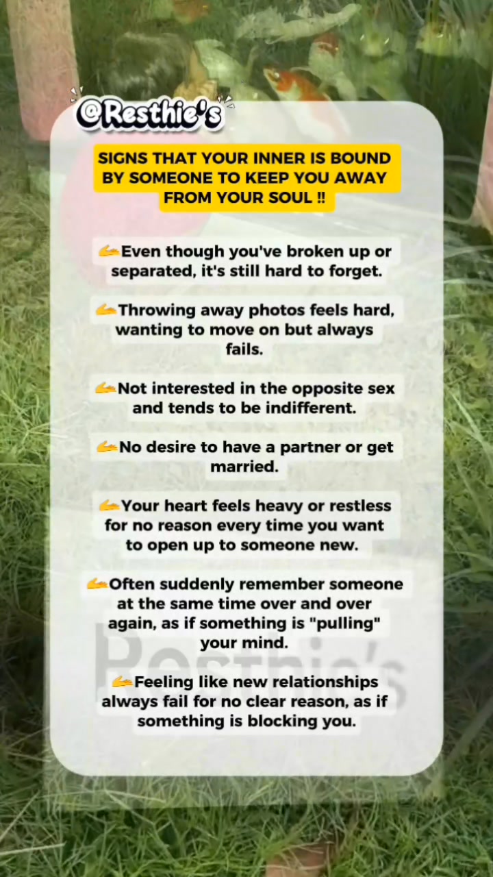 signs that your inner is bound by someone to keep you away from your ...