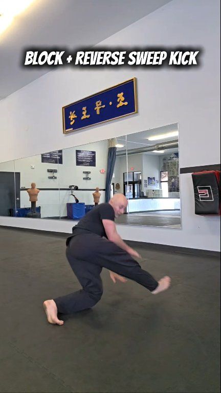Block + Sweep Kick Tutorial! Step by Step Training . #martialarts ...