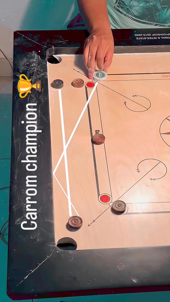 Carrom champion simple shot trick carrom board #carromking #carromboard ...