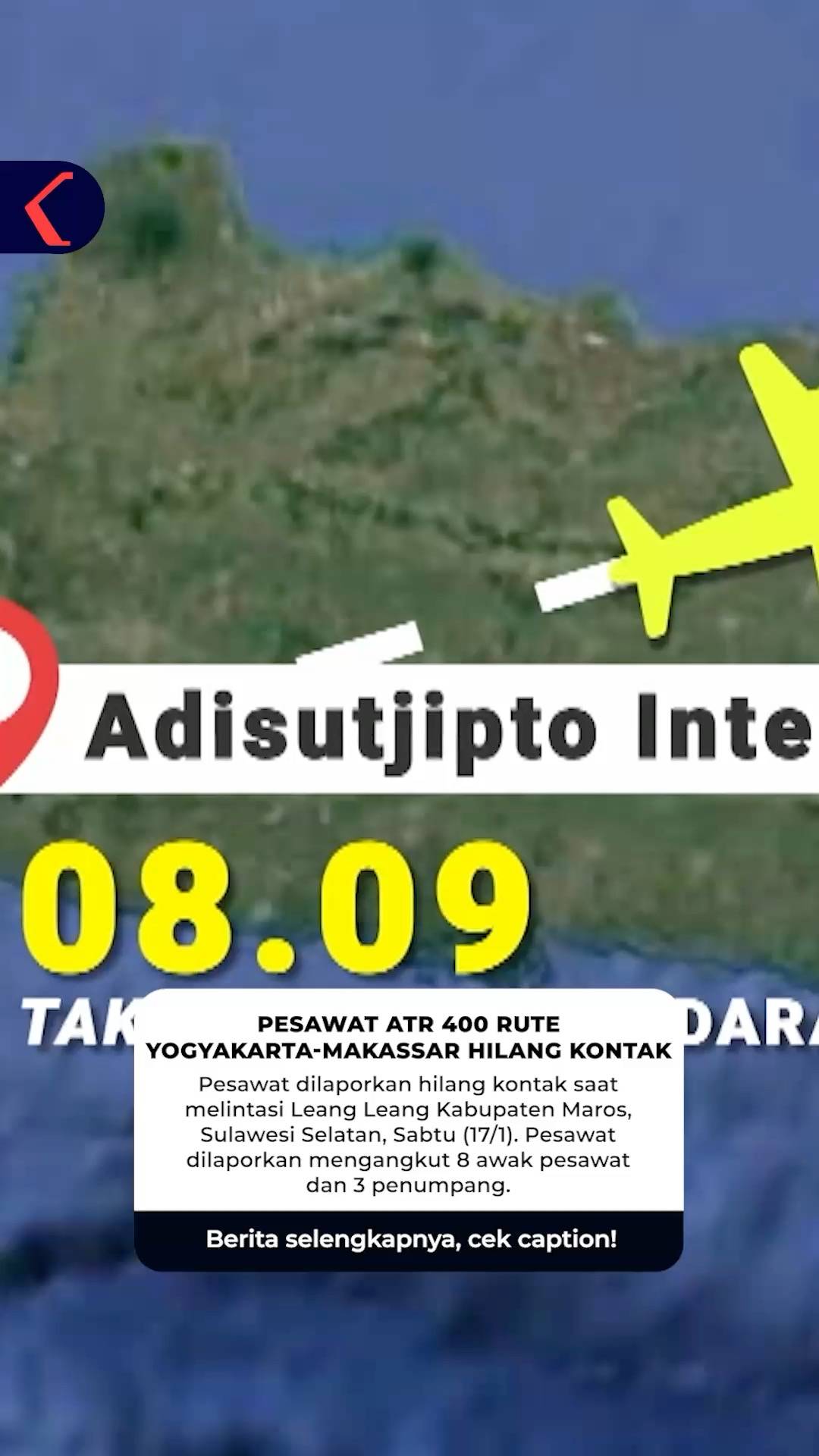 Pesawat ATR 42-500 milik Indonesia Air Transport dilaporkan hilang ...