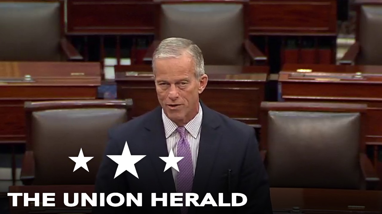 Senate Majority Leader John Thune (R-SD) delivers remarks on the Senate ...