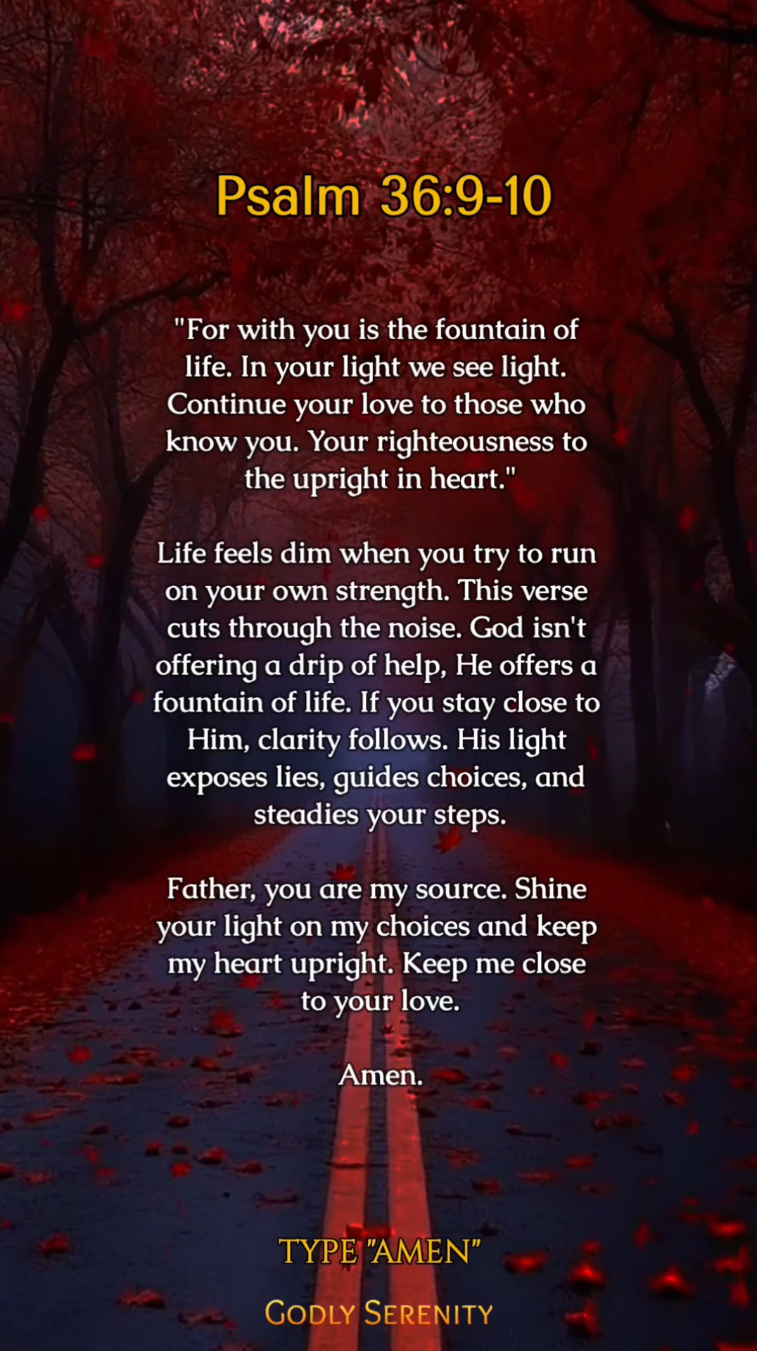 Psalm 36:9-10 | Godly Serenity | Facebook