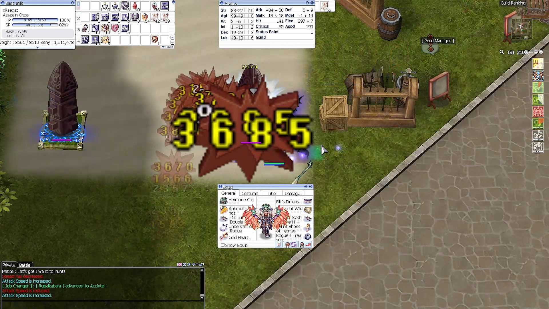REQUESTED BUILD!!! ASSASSIN CROSS 190 ASPD CRIT SINX BUILD IN JETRO ...