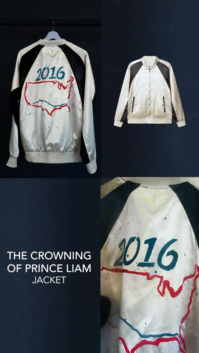 The Crowning of Prince Liam jacket up close!   Available at Avicii 