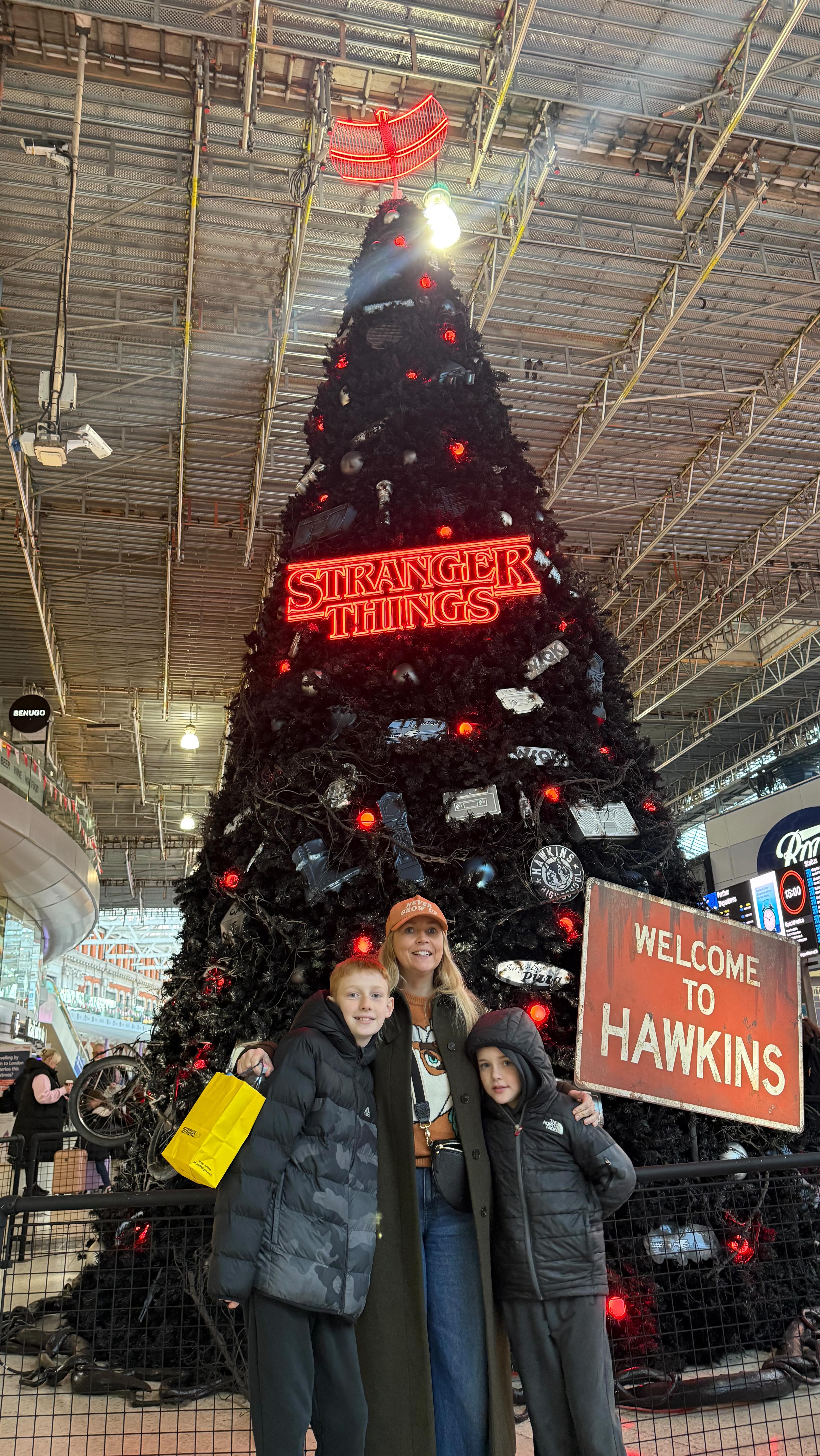 NEW Stranger Things Christmas tree at Waterloo Station in London to ...