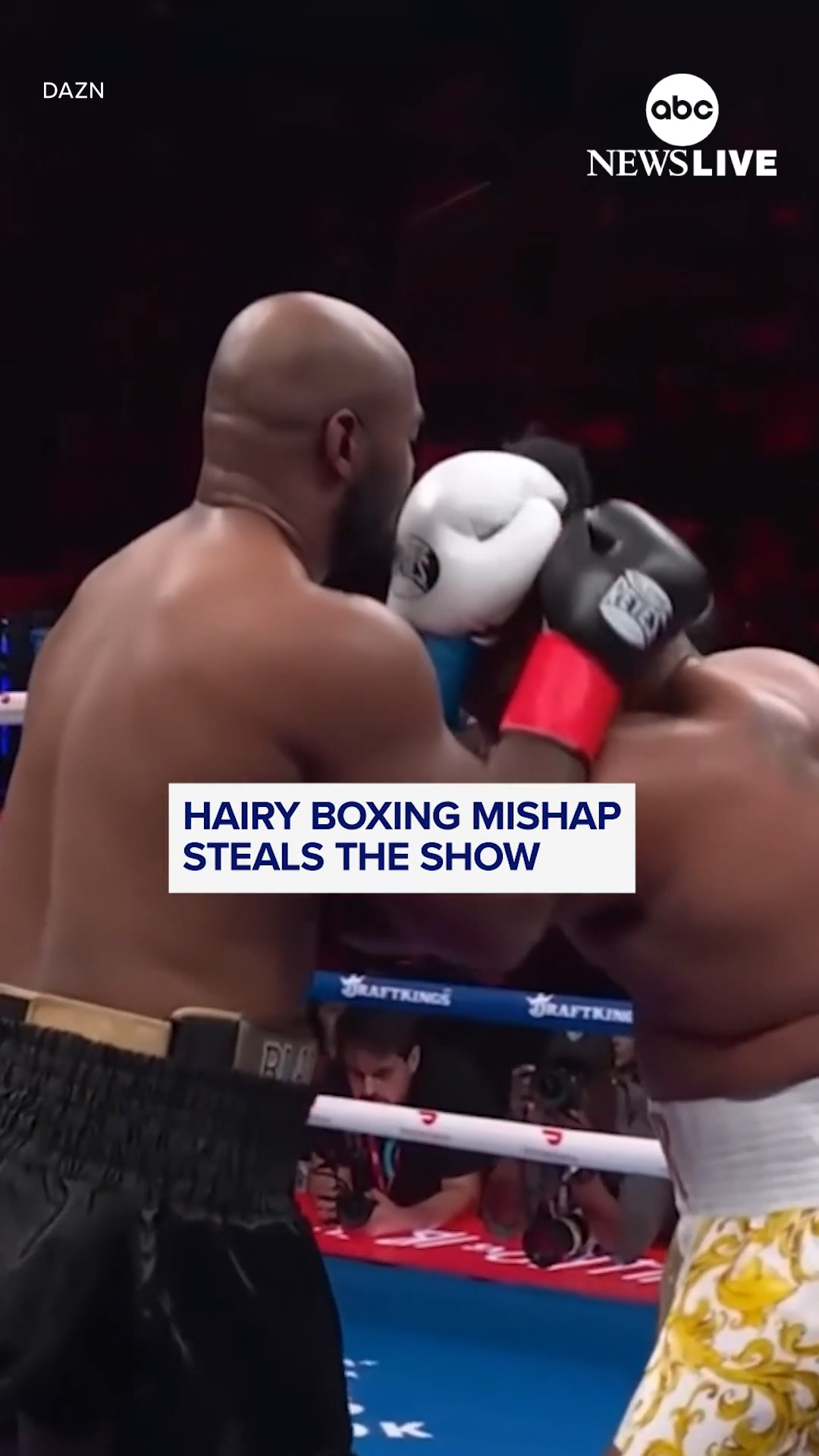 Boxer Jarrell Miller had his hairpiece knocked off during a fight at ...