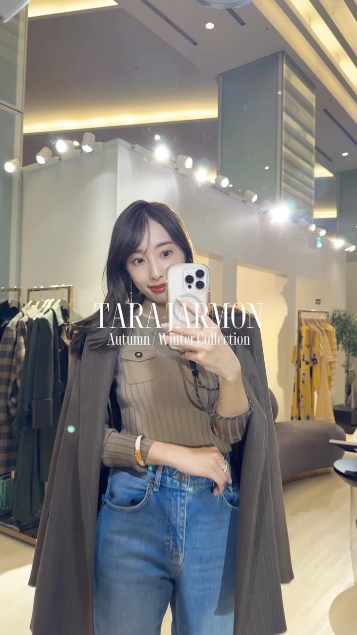 TARA JARMON?? トラッドなブラウンも、淡いパープルも ブルゾンに 