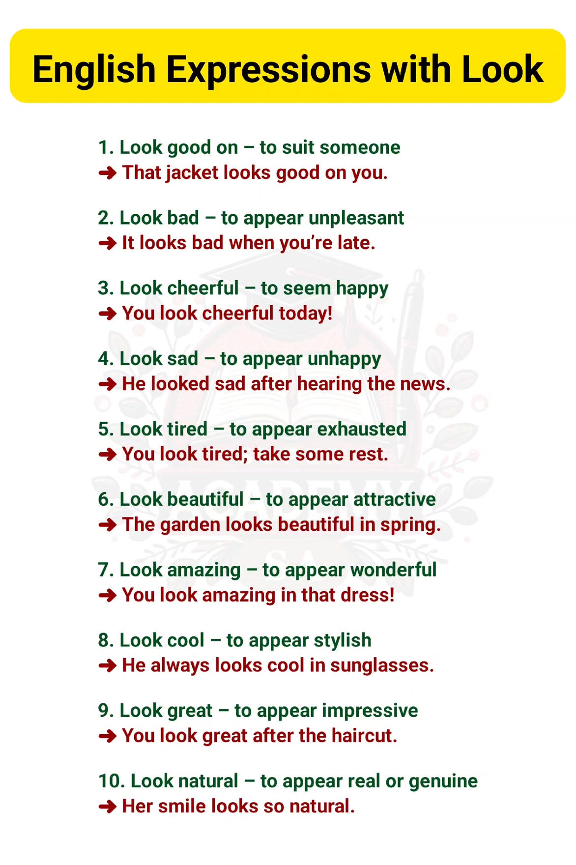 Extremely Helpful English Expressions with Look #fblifestyle # ...