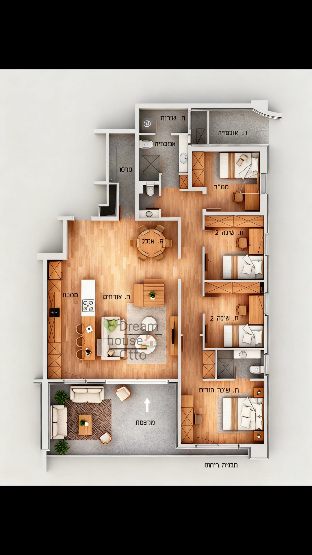 🌿A well-balanced layout featuring four bedrooms, a spacious open living ...