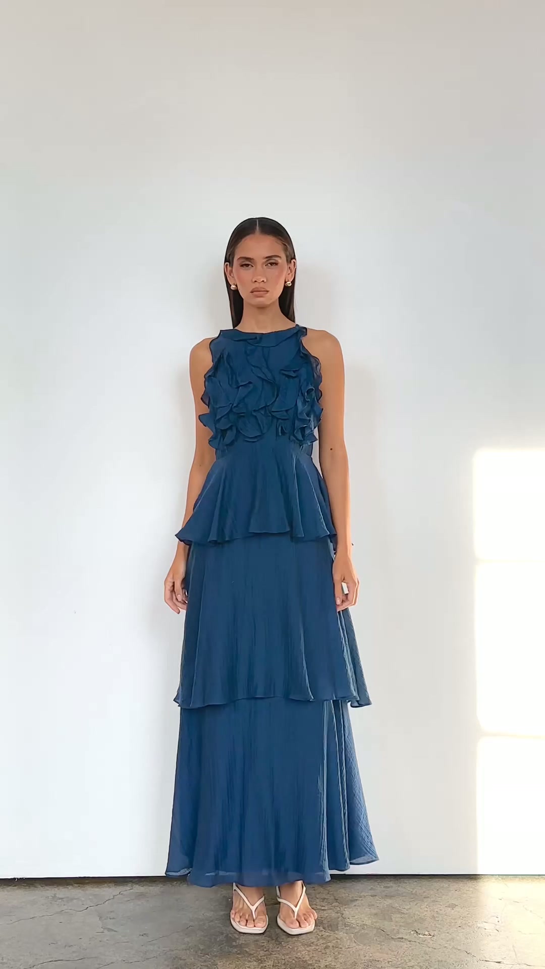 gingham and heels formal dress Elegance in every detail 🤍 A timeless piece made to be worn, loved, remembered. , https://ginghamandheels.com/products/embrace-maxi-dress-navy | and White gingham