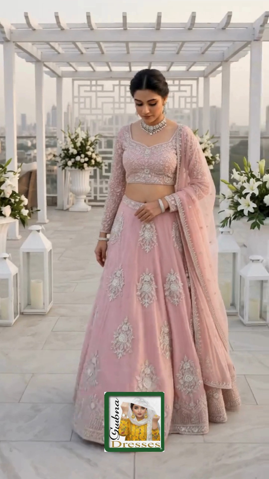 ladies dress lehenga **💗 Pink Choli | Full Silver Embroidery STORAGE