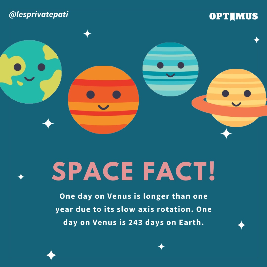 Satu Hari di Venus Ternyata Lebih Lama... Les Private Pati