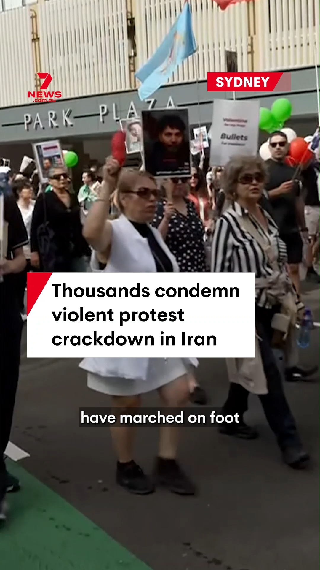 Thousands of activists marched through the city in solidarity with Iran ...