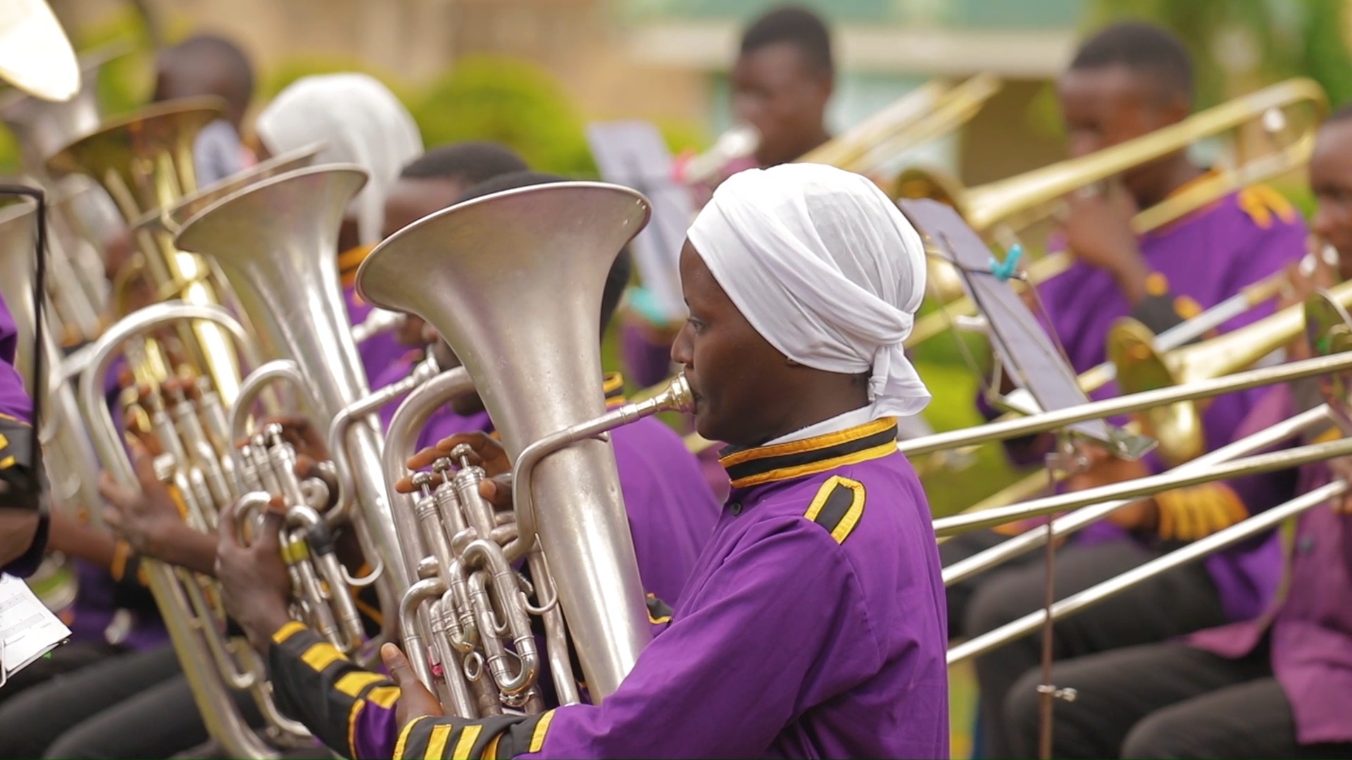 This is our 1st baritone player, Dan Ogwang, accompanied by our Junior ...