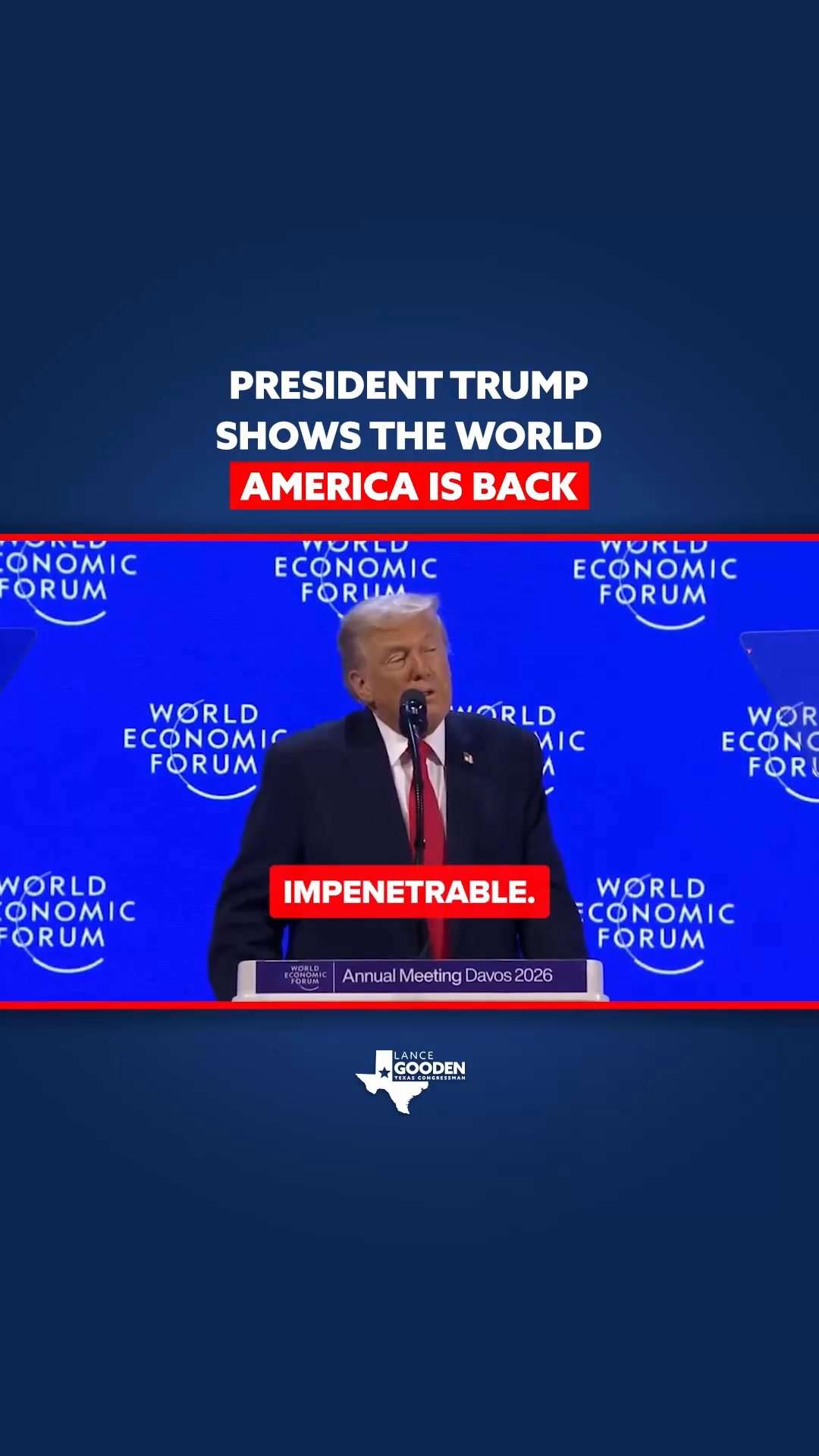 President Trump is showing the world that America is back. In just one ...