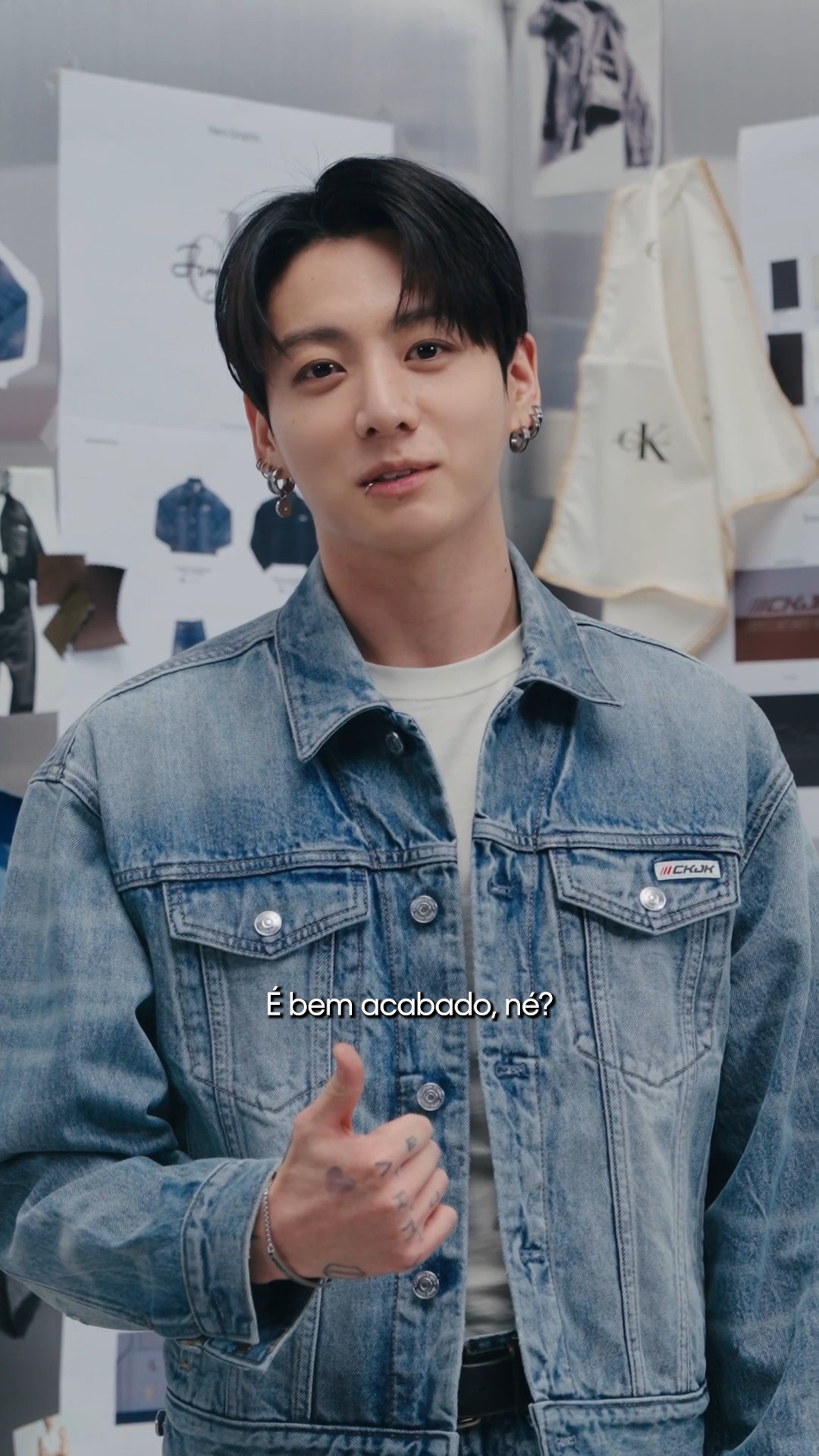 Jung Kook stands out in the 90s Straight. The jean to wear seven