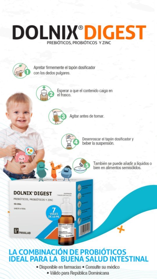 DOLNIX DIGEST es fórmula probiótica constituida por Bifidobacterium ...