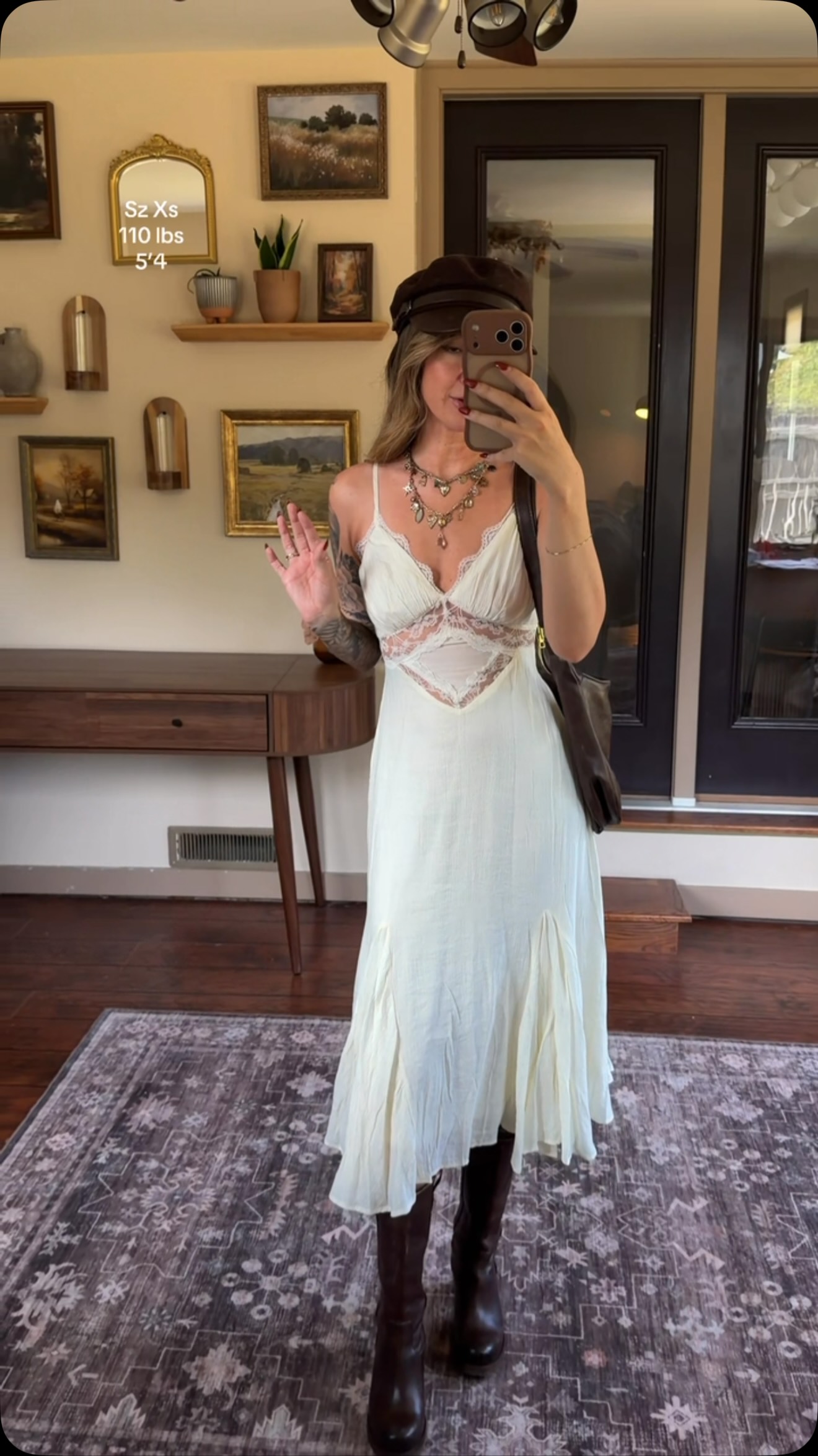 cider boho dress Obsessed with this by ✨ , Drop a comment for the 🔗 , #dress#boho#cottagecore | Tiffany Yutesler Cutout Circle Dress | KN1218041106P Bodycon dress Throw in ruffles and Size:18+$10