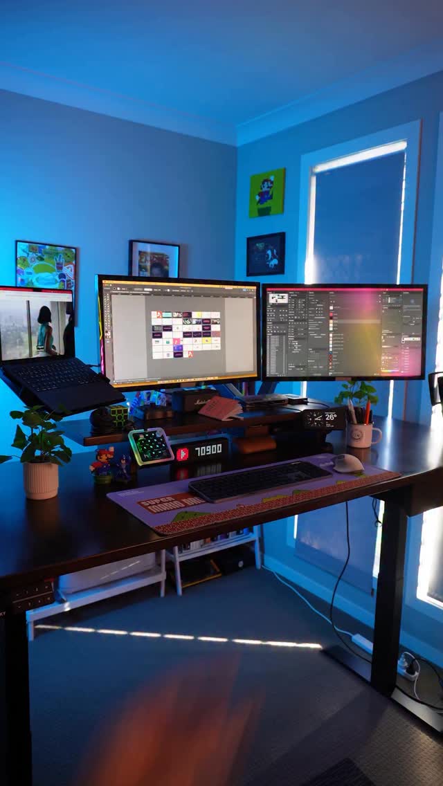 Check out my GLORIOUS new monitor set up #gifted by @aqcolor_by_benq ...