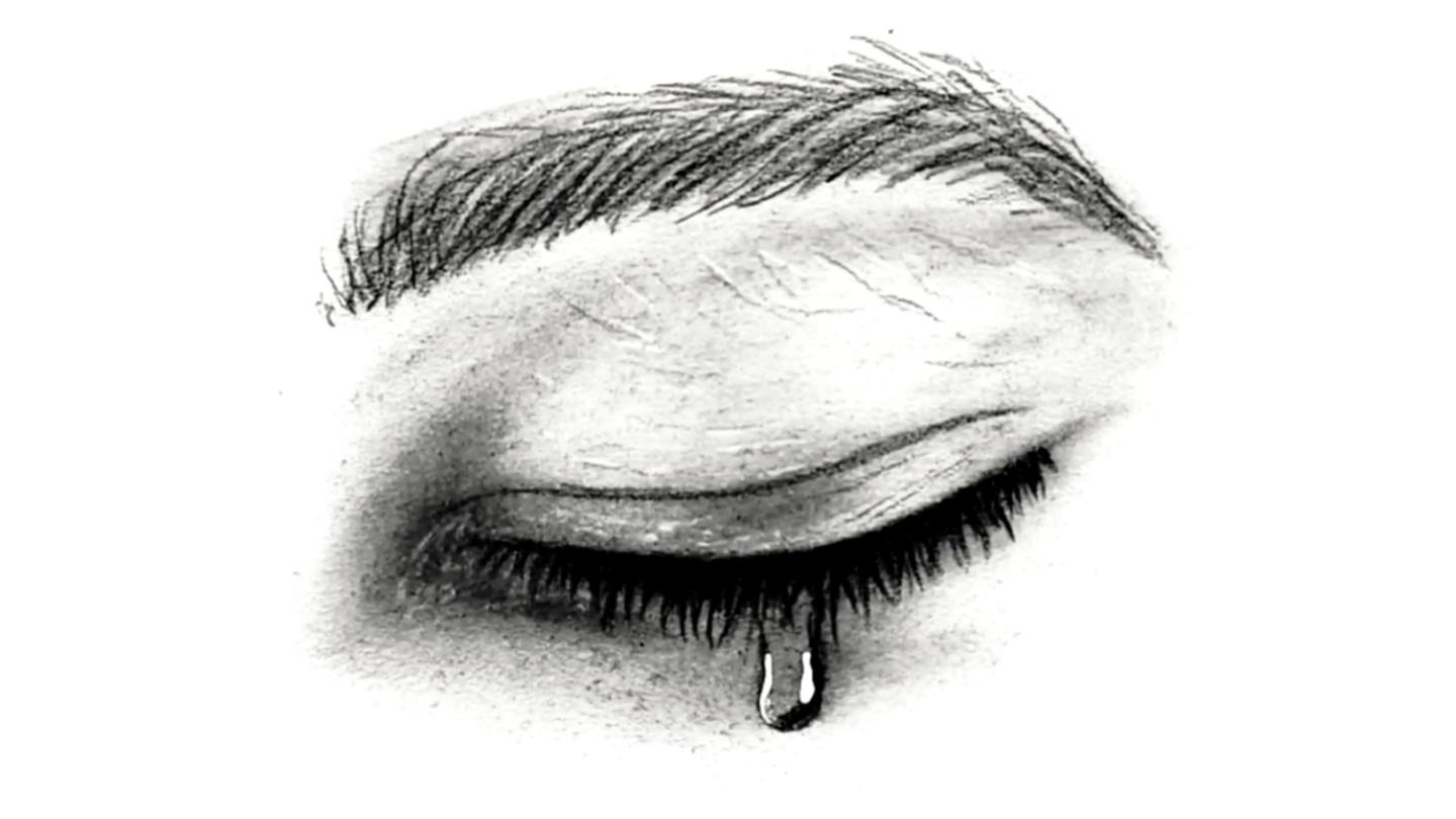 How To Draw Closed Crying Eyes