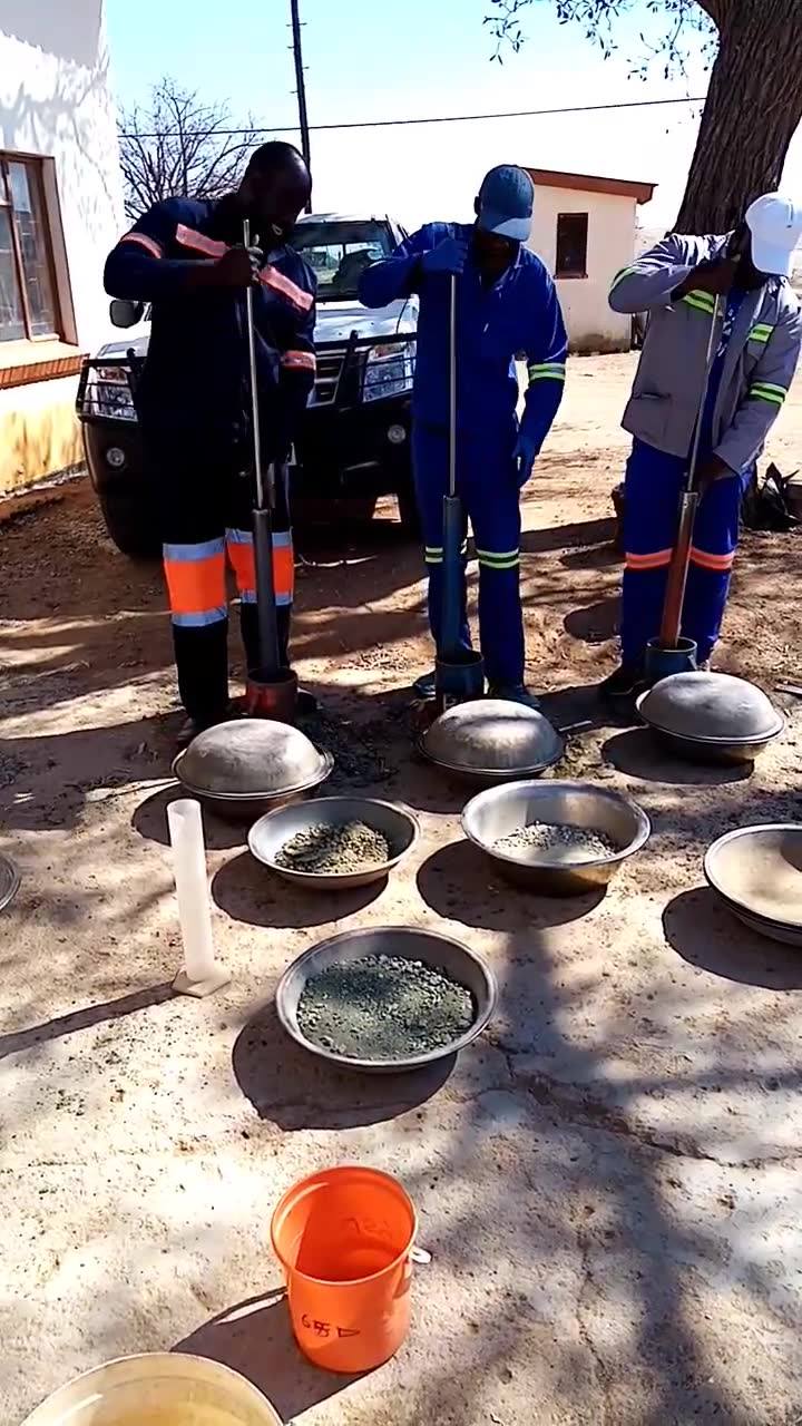Ntonda Soil Lab Botswana - Mod AASHTO Compaction Test carried out by ...