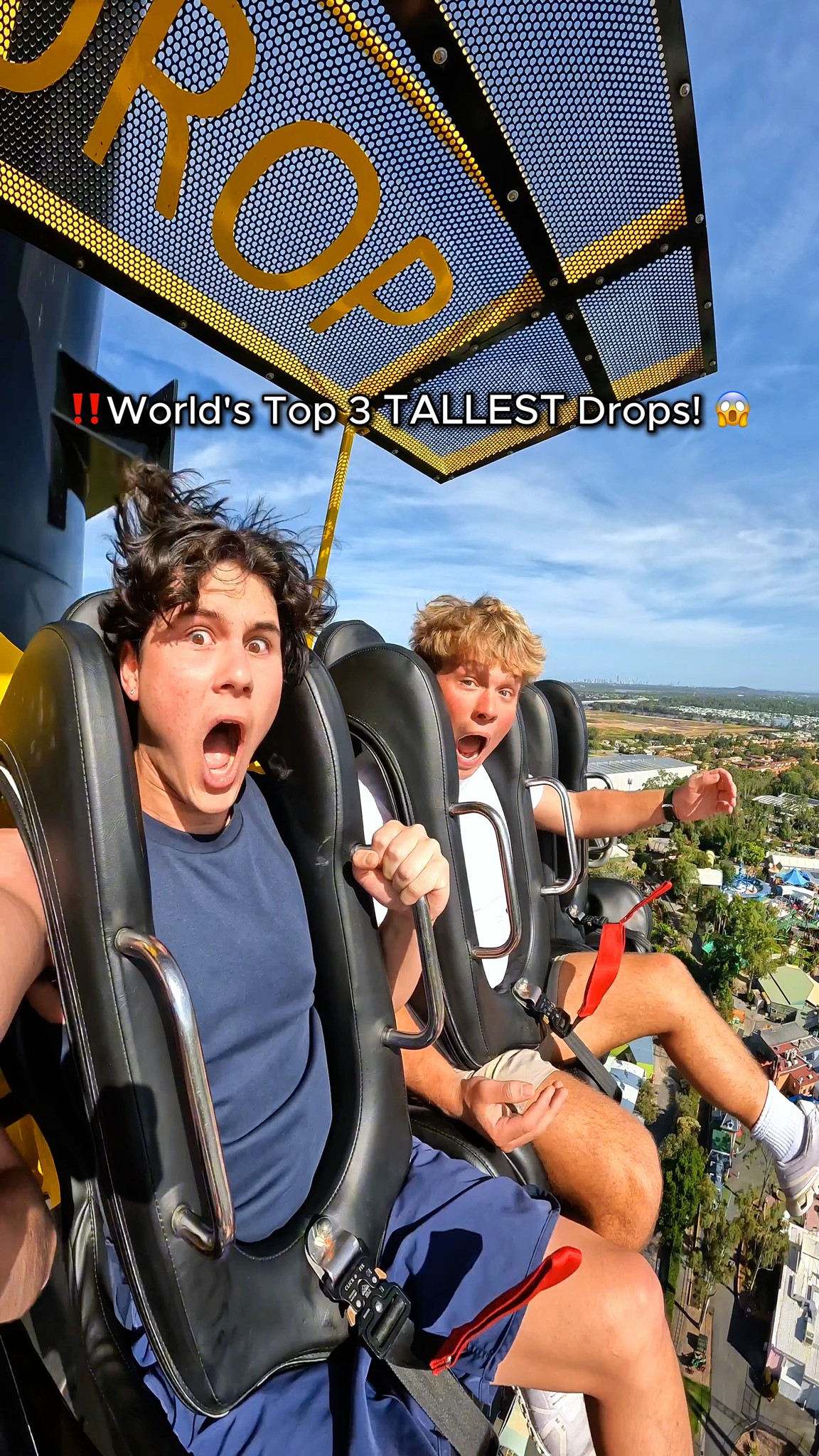 ‼️World's Top 3 TALLEST Drop Tower! 😱 Giant Drop is absolutely INSANE ...