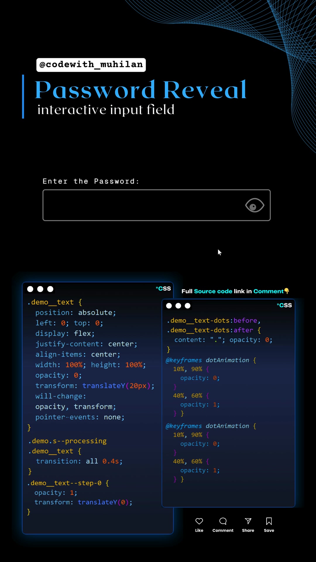 Animation Password Reveal...!🧠 Full Source Code ️ - Link 1- https ...