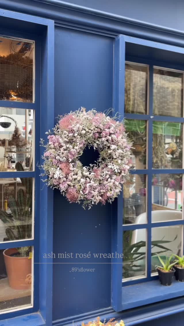 ⚪️ash mist rosé wreathe⚪️ ふんわりと霞がかったような くすみ