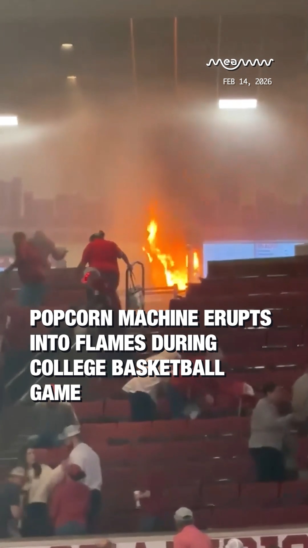 Popcorn Machine Erupts Into Flames During College Basketball Game A ...