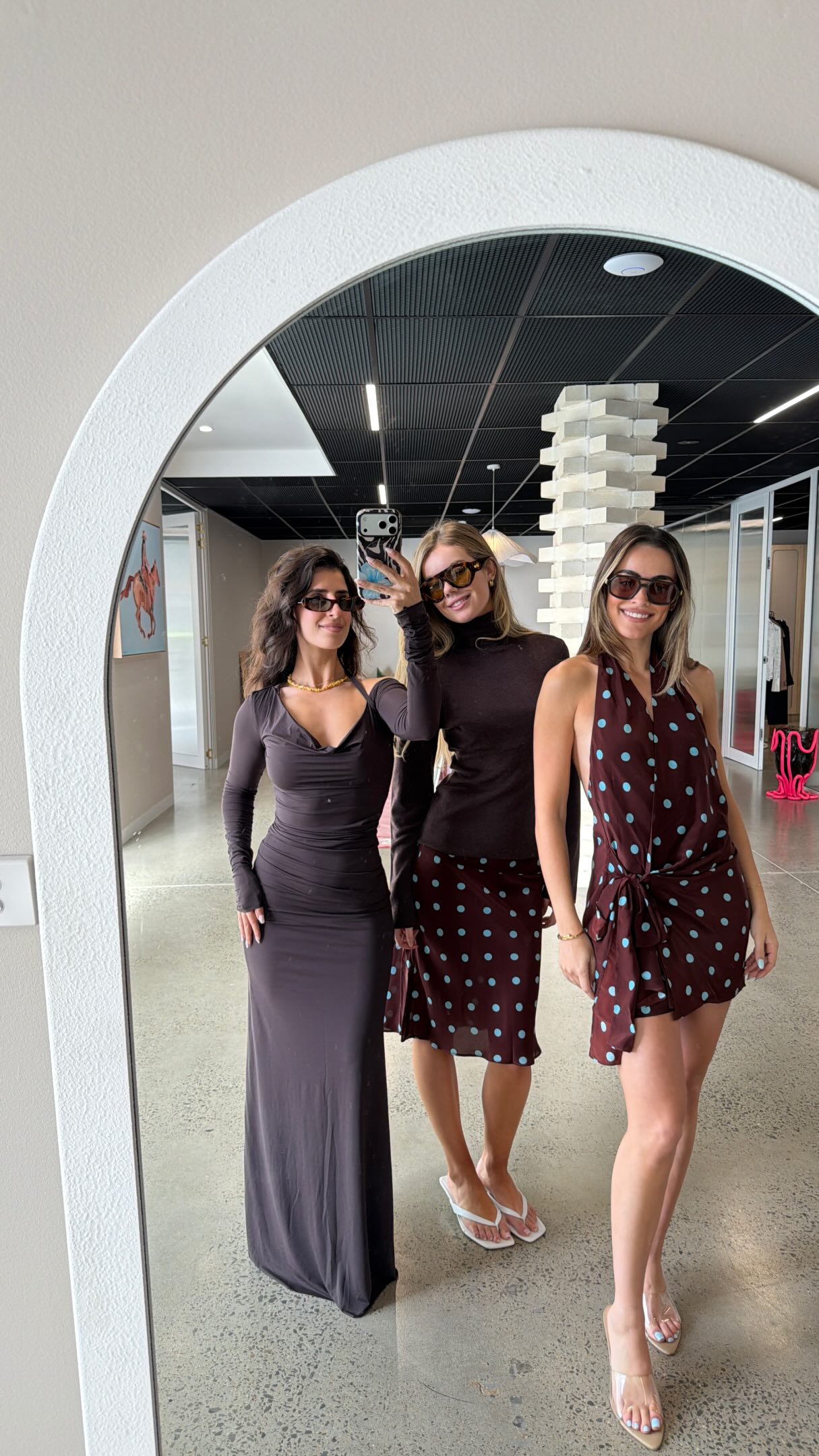 Now this Bec + Bridge drop is delicious 🤎🩵 The girls are wearing the Court Long Sleeve Maxi, Mathilde Mini Dress and Mathilde Midi Skirt, and honestly, we cannot choose a favourite. The chocolate and 