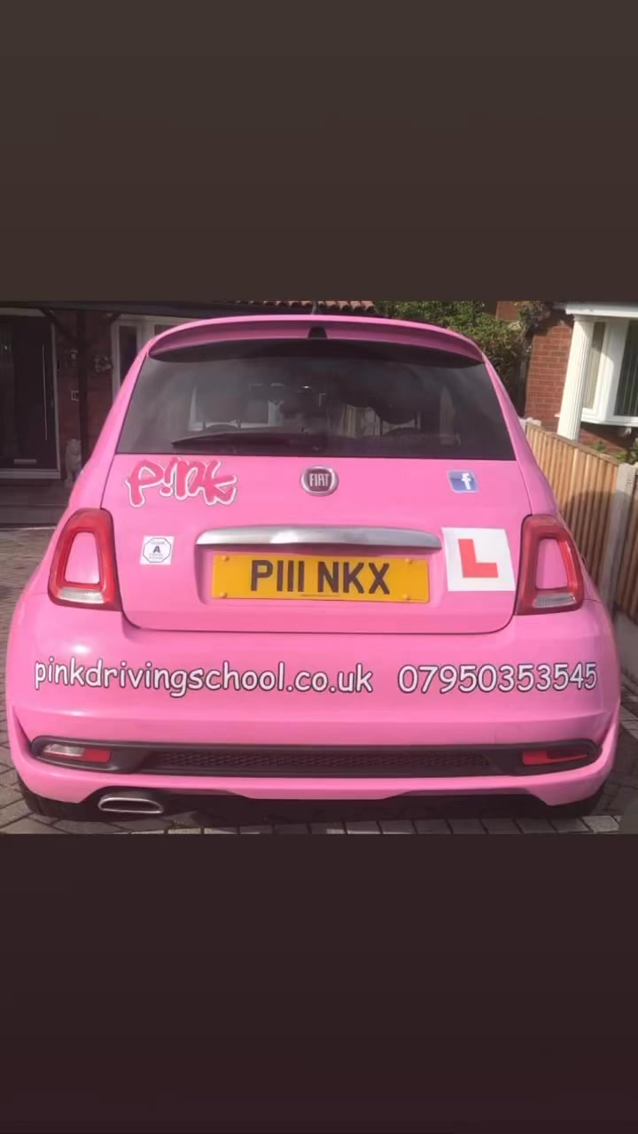 Pink driving school