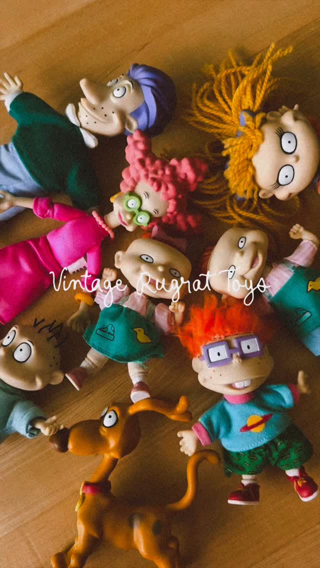 Thrift store jackpot! 🍼✨ Scored these vintage Rugrats toys for